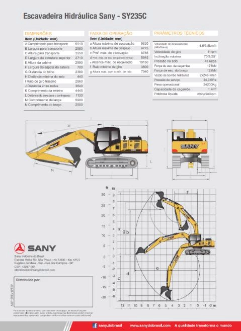 Imagem ESCAVADEIRA SANY 235 ANO 2013 Imagem ESCAVADEIRA SANY 235 ANO 2013