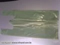 Sacola plástica reciclada verde 40 x 50