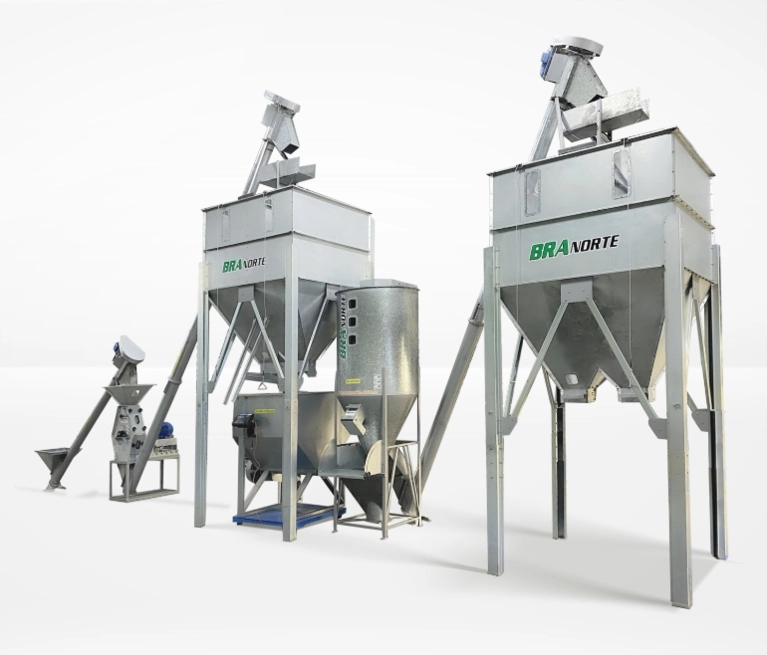 Fábrica de Ração Compacta 03 - 3000kg/h (Bovinos, Suínos e Aves) Imagem Fábrica de Ração Compacta 03 - 3000kg/h (Bovinos, Suínos e Aves)