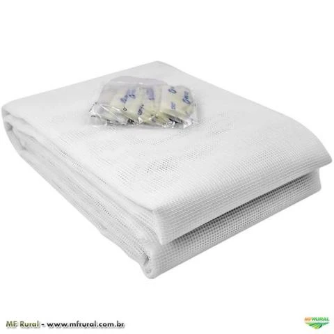 Tela Mosquiteiro em polyester 1,25 x 1,05 Branco com fechos de contato marca VELCRO®