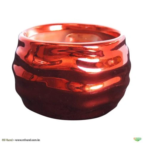 Vaso Magnético Vitrificado Vermelho 6,5cm x 6,5cm