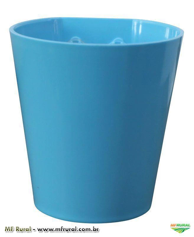 Vaso Magnético de Plástico Azul Claro 7,5cm x 7cm Alto