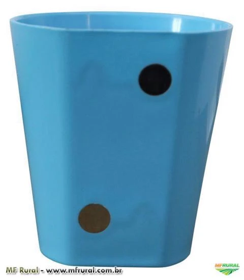 Vaso Magnético de Plástico Azul Claro 7,5cm x 7cm Alto