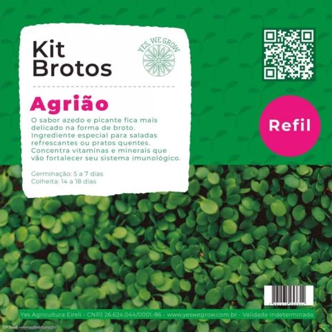 Refil para Kit Brotos Microverdes Agrião