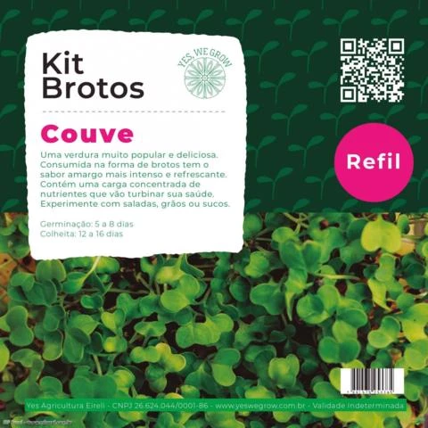 Refil para Kit Brotos Microverdes Couve
