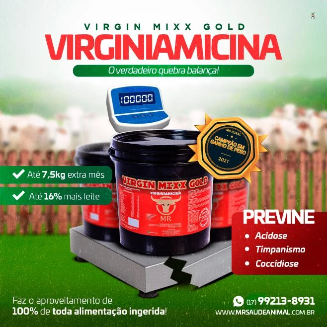 Virgin Mixx Gold Virginiamicina - Mais Peso
