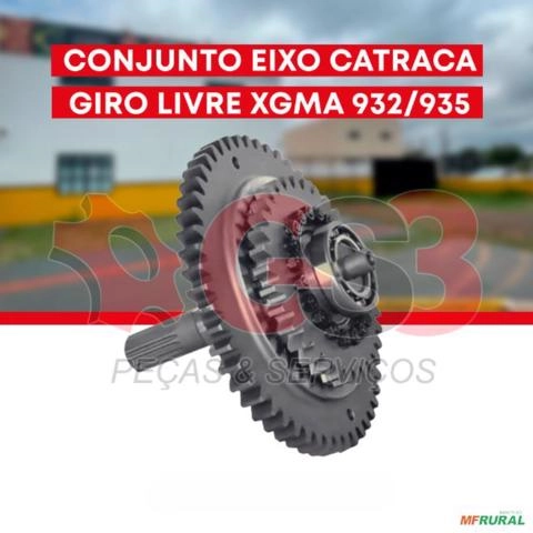 Conjunto Eixo Catraca Giro Livre XGMA 932 / 935 Imagem Conjunto Eixo Catraca Giro Livre XGMA 932 / 935