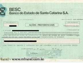 VENDE AÇÕES BESC - BANCO DO ESTADO DE SANTA CATARINA