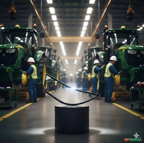 Lente Farol John Deere 9000R esquerda Imagem Lente Farol John Deere 9000R esquerda