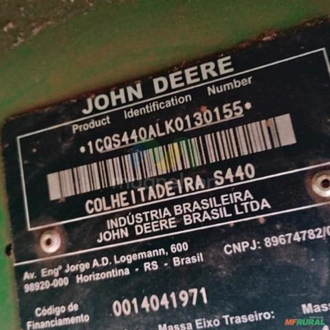 Imagem Colheitadeira John Deere S440 Imagem Colheitadeira John Deere S440
