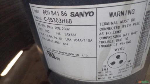 Condensadora Sanyo SB303H6B 48.000 Btu/h 4 tr - C6985