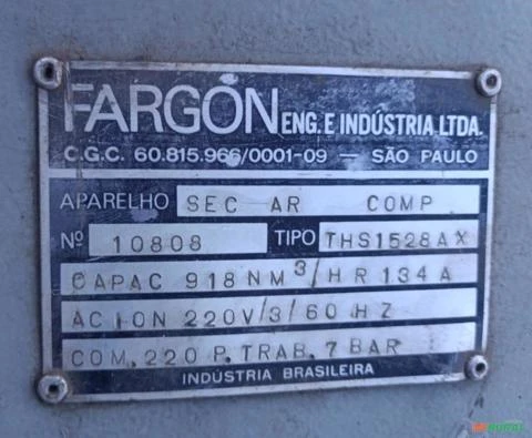 SECADOR DE AR COMPRIMIDO FARGON 540 PCM  - C7200