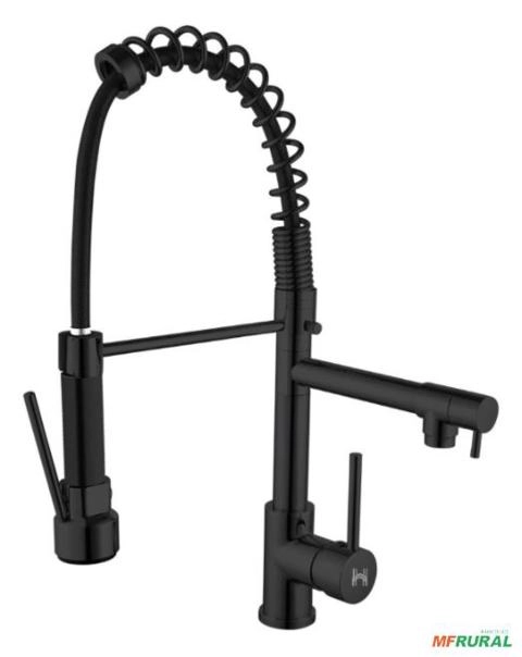 Torneira Cozinha Gourmet Monocomando Black Preto Fosco 50 Cm c2377 Imagem Torneira Cozinha Gourmet Monocomando Black Preto Fosco 50 Cm c2377