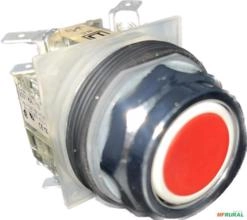 Botão Pulsante Vermelho Mf P/ Painel 25mm Metálico C7486 Botão Pulsante Vermelho Mf P/ Painel 25mm Metálico C7486