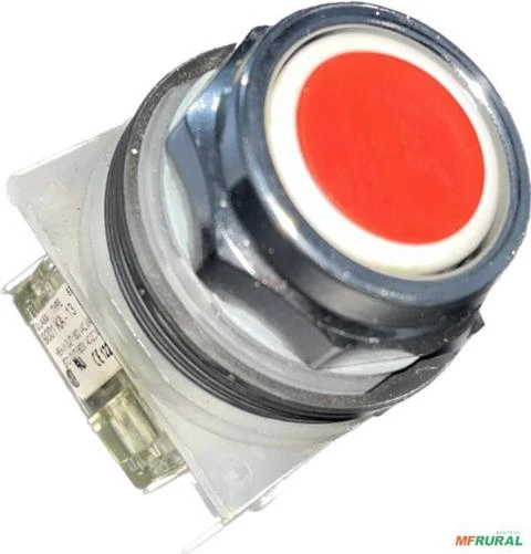 Botão Pulsante Vermelho Mf P/ Painel 25mm Metálico C7486