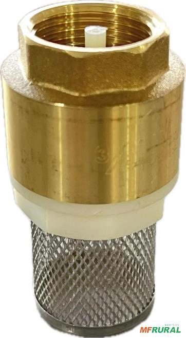 Válvula Retenção Fundo Poço Tela Inox 3/4 Imagem Válvula Retenção Fundo Poço Tela Inox 3/4