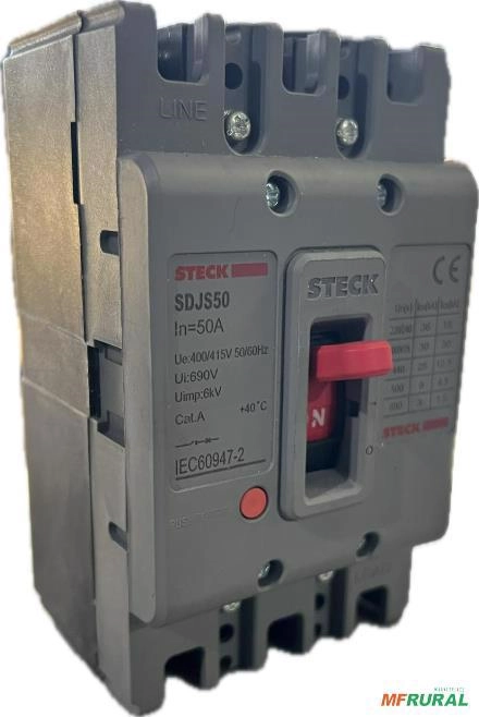 Disjuntor caixa moldada 50a STECK C7976 Imagem Disjuntor caixa moldada 50a STECK C7976