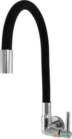 Torneira De Parede Cozinha Banheiro Gourmet Preta Flexível Torneira De Parede Cozinha Banheiro Gourmet Preta Flexível