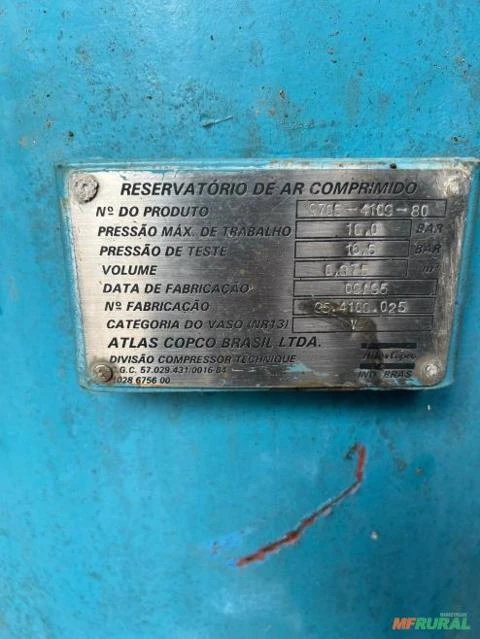 Tanque Pulmão cilindro Compressor 500 L 10 bar C8025