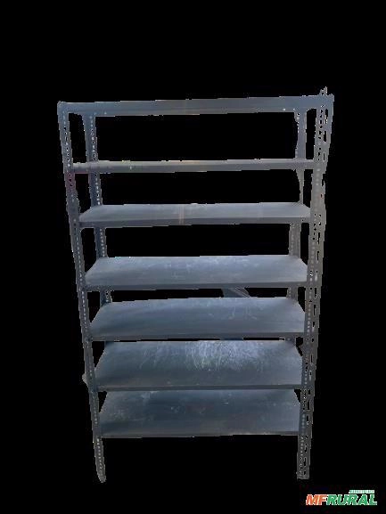 Estante Aço 6 Prateleiras Armário 41kg C8171 Imagem Estante Aço 6 Prateleiras Armário 41kg C8171