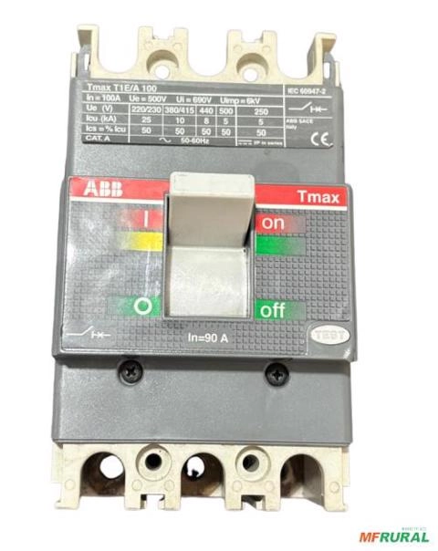 Disjuntor Caixa Moldada ABB 90A C8188 Imagem Disjuntor Caixa Moldada ABB 90A C8188