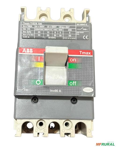 Disjuntor Caixa Moldada ABB 90A C8188 Imagem Disjuntor Caixa Moldada ABB 90A C8188