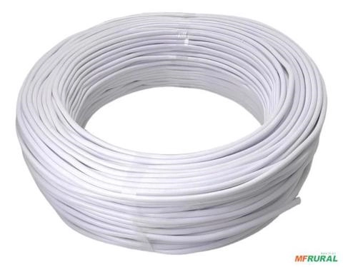 Cabo De Cobre Flexível 6mm 100m 750v NOBRE Branco C12120 Imagem Cabo De Cobre Flexível 6mm 100m 750v NOBRE Branco C12120