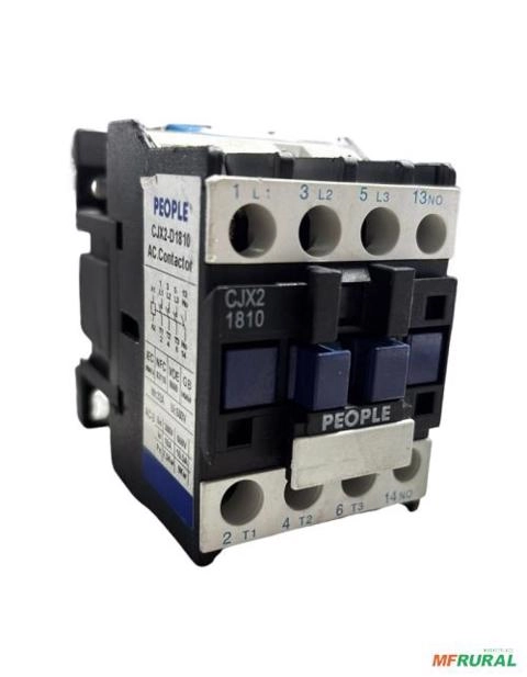 Contatora  CJX2 - D1810 7,5 hp 18A People 220V C8384 Imagem Contatora  CJX2 - D1810 7,5 hp 18A People 220V C8384