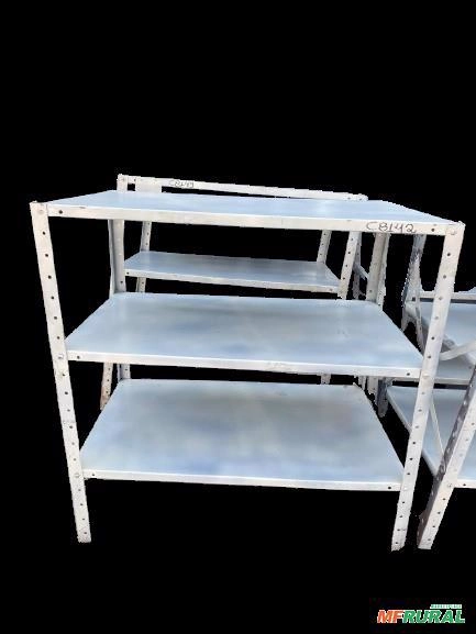 Estante Aço 3 Prateleiras Armário 19,5kg 95X92X58,5 C8142 Imagem Estante Aço 3 Prateleiras Armário 19,5kg 95X92X58,5 C8142