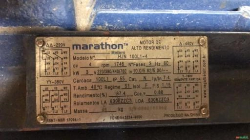 Imagem Motor Elétrico 4 Cv Hp 1700 Rpm 4p Não Revisado não weg C2010 Imagem Motor Elétrico 4 Cv Hp 1700 Rpm 4p Não Revisado não weg C2010