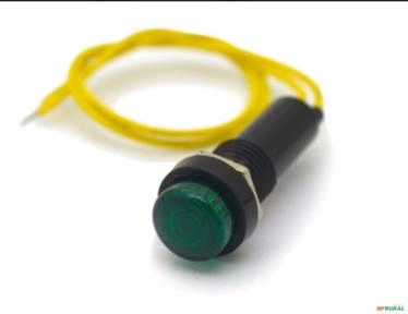 SINALEIRO OLHO DE BOI VERDE 24V KIT C/10UN - C7324 Imagem SINALEIRO OLHO DE BOI VERDE 24V KIT C/10UN - C7324