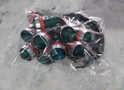 Sinaleiro olho de boi cores variadas 10x unid - C2805 Imagem Sinaleiro olho de boi cores variadas 10x unid - C2805