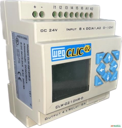 Controlador CLP WEG Clw-02/12-D C7505 Imagem Controlador CLP WEG Clw-02/12-D C7505