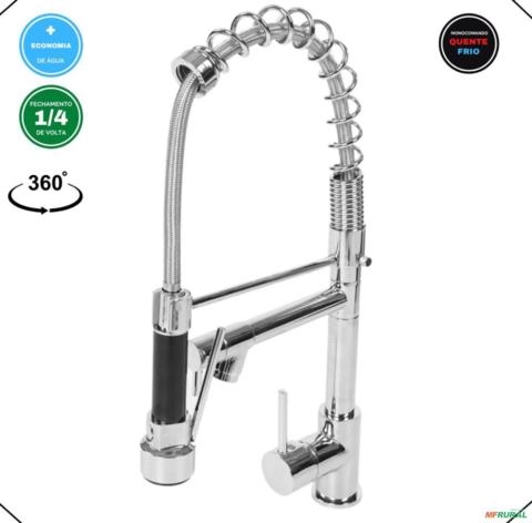 Imagem Torneira Cozinha Gourmet Pia Monocomando Extensível 50cm C2380 Imagem Torneira Cozinha Gourmet Pia Monocomando Extensível 50cm C2380