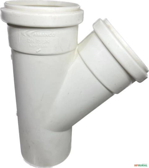 Junção Y De Esgoto - 3 Polegadas Branco c7582 Imagem Junção Y De Esgoto - 3 Polegadas Branco c7582