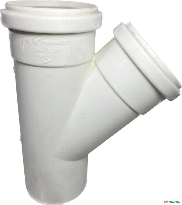 Junção Y De Esgoto - 3 Polegadas Branco c7582 Imagem Junção Y De Esgoto - 3 Polegadas Branco c7582