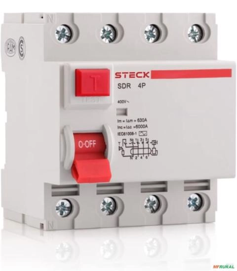 Interruptor Diferencial 4P 40A 30mA C7943 Imagem Interruptor Diferencial 4P 40A 30mA C7943