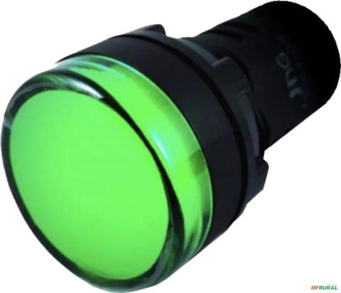 Kit 10 Un Sinaleiro Olho De Boi Verde 220v JNG C7905 Imagem Kit 10 Un Sinaleiro Olho De Boi Verde 220v JNG C7905