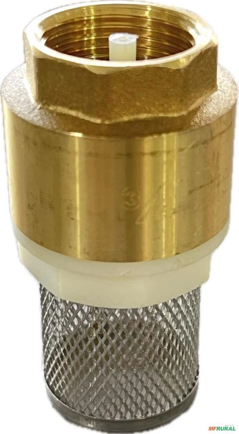 Válvula Retenção Fundo Poço Tela Inox 3/4 Imagem Válvula Retenção Fundo Poço Tela Inox 3/4