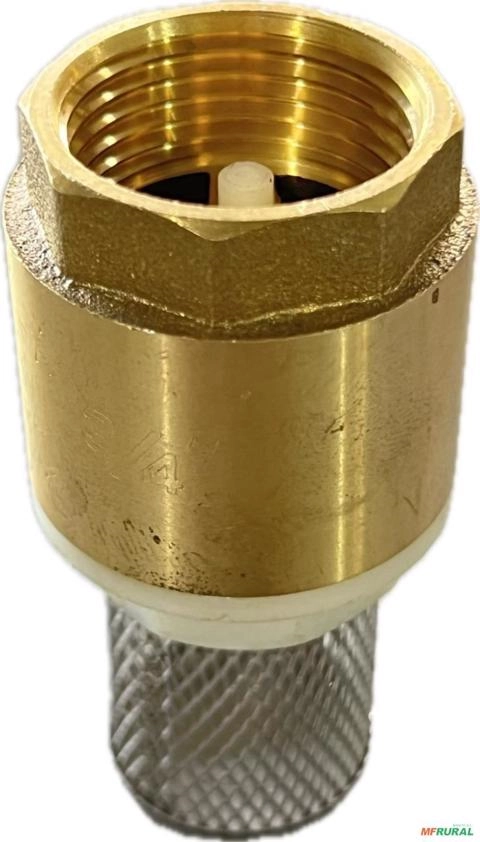 Válvula Retenção Fundo Poço Tela Inox 3/4 Imagem Válvula Retenção Fundo Poço Tela Inox 3/4