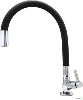 Torneira De Mesa Cozinha Banheiro Gourmet Preta Flexível C2399 Torneira De Mesa Cozinha Banheiro Gourmet Preta Flexível C2399