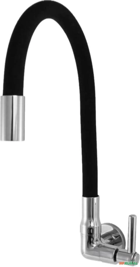 Torneira De Parede Cozinha Banheiro Gourmet Preta Flexível C2400 Imagem Torneira De Parede Cozinha Banheiro Gourmet Preta Flexível C2400