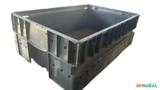 CAIXA PLÁSTICO EMPILHAVÉL 20 X 60 X 40 PRETA C8106 Imagem CAIXA PLÁSTICO EMPILHAVÉL 20 X 60 X 40 PRETA C8106