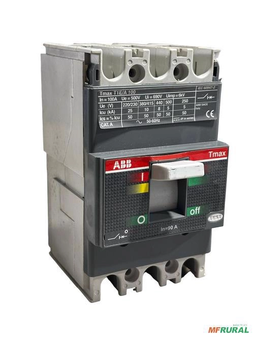 Disjuntor Caixa Moldada 90a GE ABB Merlin Gerin WEG C2697 Imagem Disjuntor Caixa Moldada 90a GE ABB Merlin Gerin WEG C2697