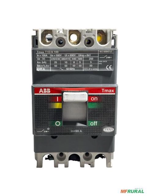 Imagem Disjuntor Caixa Moldada 90a GE ABB Merlin Gerin WEG C2697 Imagem Disjuntor Caixa Moldada 90a GE ABB Merlin Gerin WEG C2697