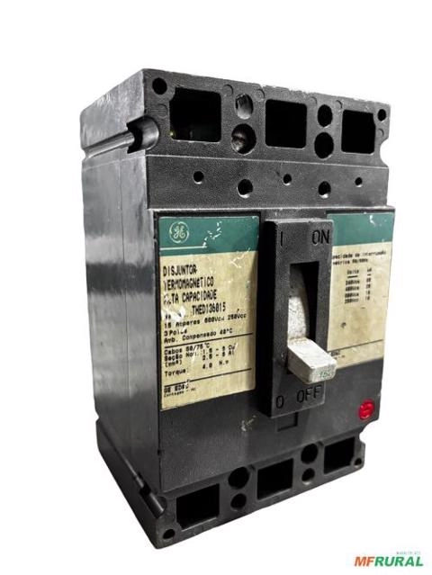 Disjuntor Caixa Moldada 15a GE ABB Merlin Gerin WEG C2425 Imagem Disjuntor Caixa Moldada 15a GE ABB Merlin Gerin WEG C2425