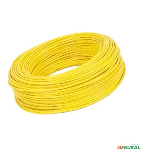 Cabo De Cobre Flexível 10mm 100m 750v NOBRE Amarelo C12132 Imagem Cabo De Cobre Flexível 10mm 100m 750v NOBRE Amarelo C12132