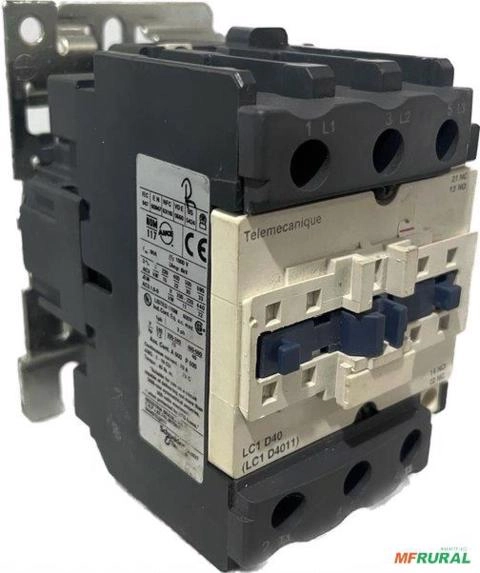 Contator Tripolar LC1D 40A 20cv Telemec 3p1na1nf 220v C2366 Imagem Contator Tripolar LC1D 40A 20cv Telemec 3p1na1nf 220v C2366