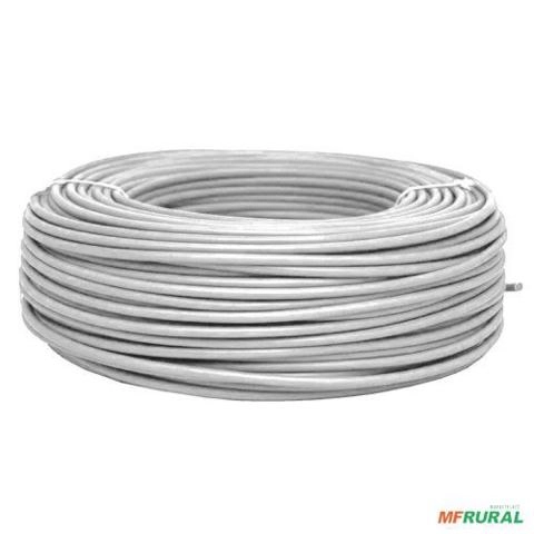 Cabo Fio Cobre Flexível 4mm 100m 750v NOBRE Branco C12115 Imagem Cabo Fio Cobre Flexível 4mm 100m 750v NOBRE Branco C12115