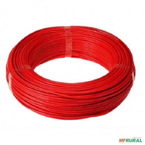 Cabo Fio Cobre Flexível 4mm 100m 750v NOBRE Vermelho C12116 Imagem Cabo Fio Cobre Flexível 4mm 100m 750v NOBRE Vermelho C12116